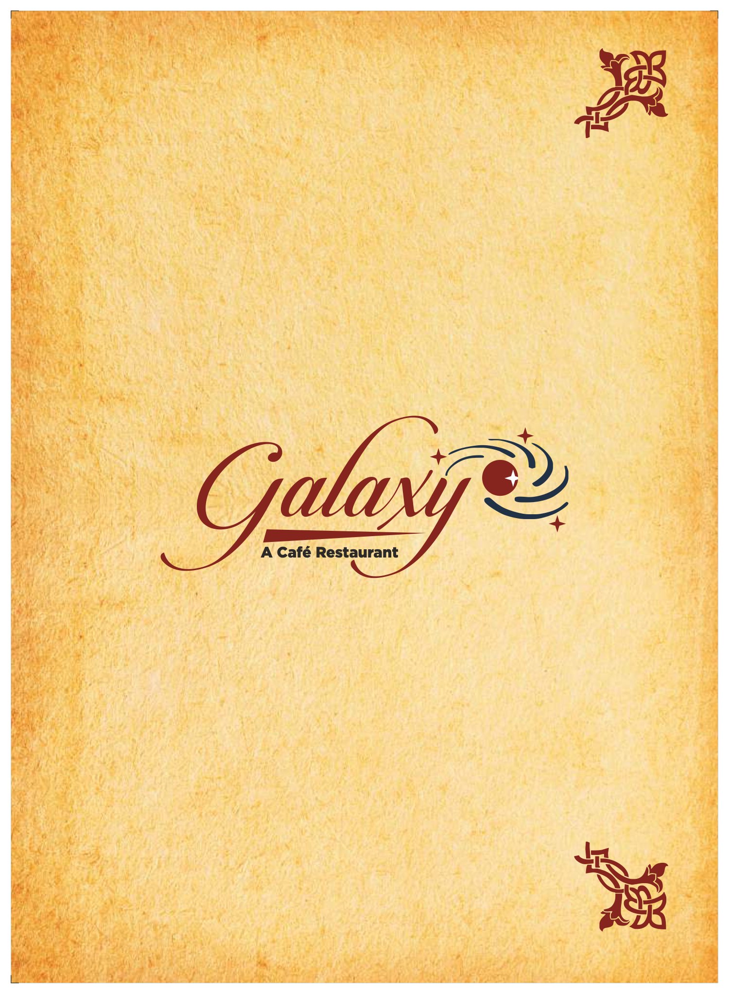 Galaxy menu, page 1 of 19: the cover