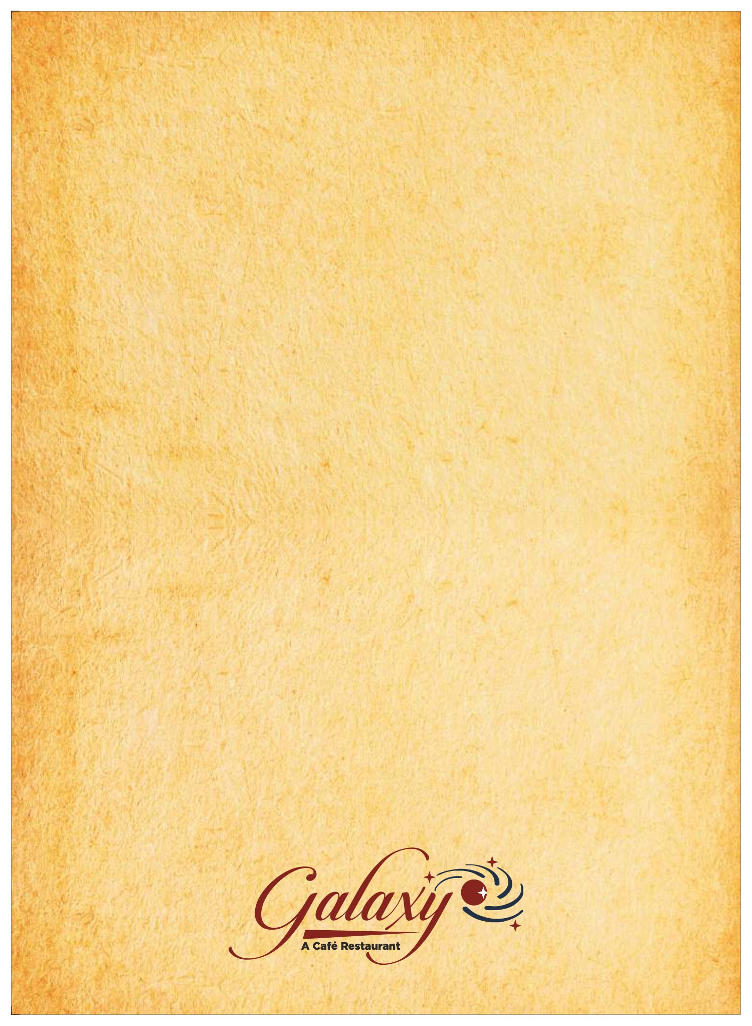 Galaxy menu, page 19 of 19: the back cover